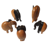 Série d'éléphants africain en bois