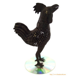 Coq décoratif en bronze