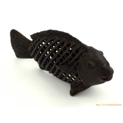 Poisson décoratif en bronze